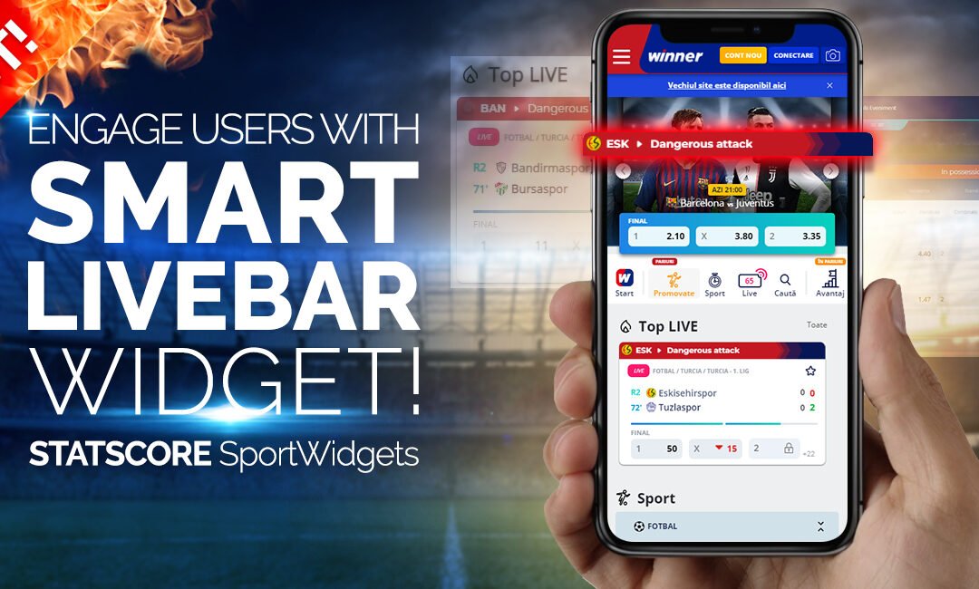 Engage users of your betting website with STATSCORE’s smart LiveBar widget!