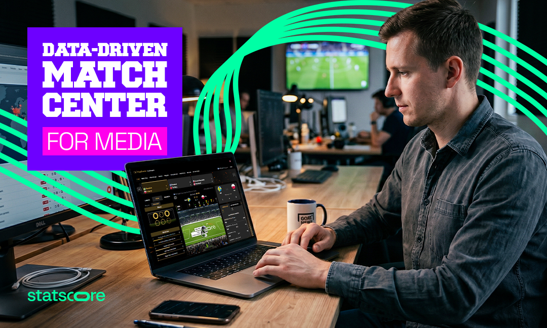 Data-driven match center for sports media